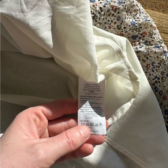 Madewell 100% Silk Ruffle-Neck Mini Dress - Picture 13 of 13